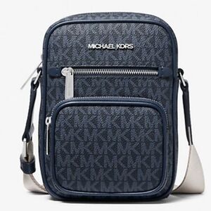 MICHAEL KORS Admiral Blue Jet Set Signature Logo Medium Crossbody - NEW